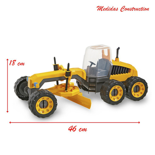 Brinquedo Trator Articulável Motoniveladora Construction Machine 115