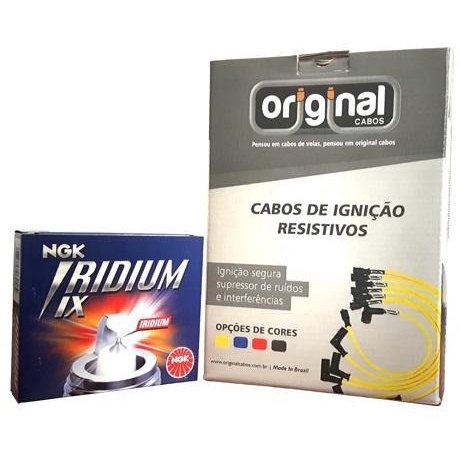 Kit Cabos De Vela Mm Jogo De Velas Ngk Iridium Ford Fiesta V