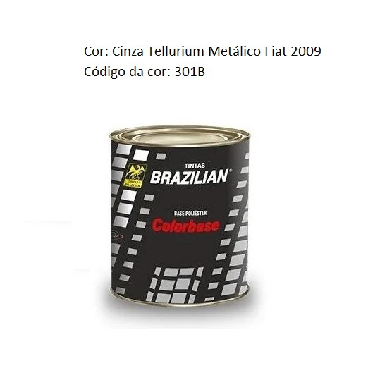 Tinta automotiva poliéster 900ml Cinza Tellurium Fiat 2009 no Shoptime