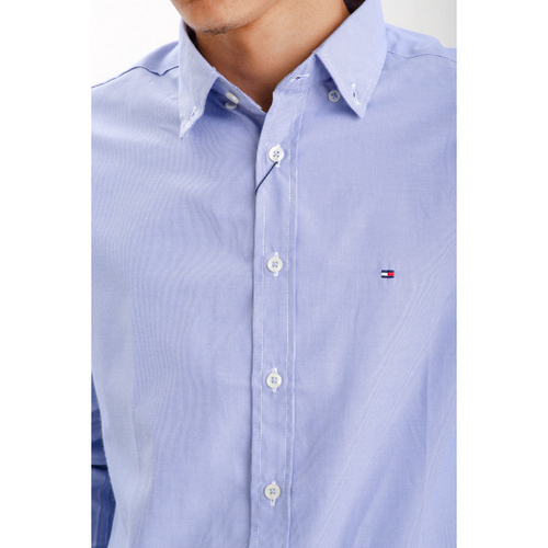 Camisa Social Masculina Tommy Hilfiger Azul Claro No Shoptime