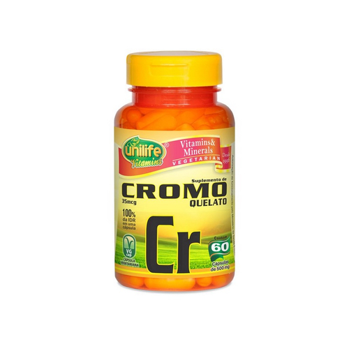 Cromo Quelato Cr 500mg Unilife 60 Cápsulas no Shoptime