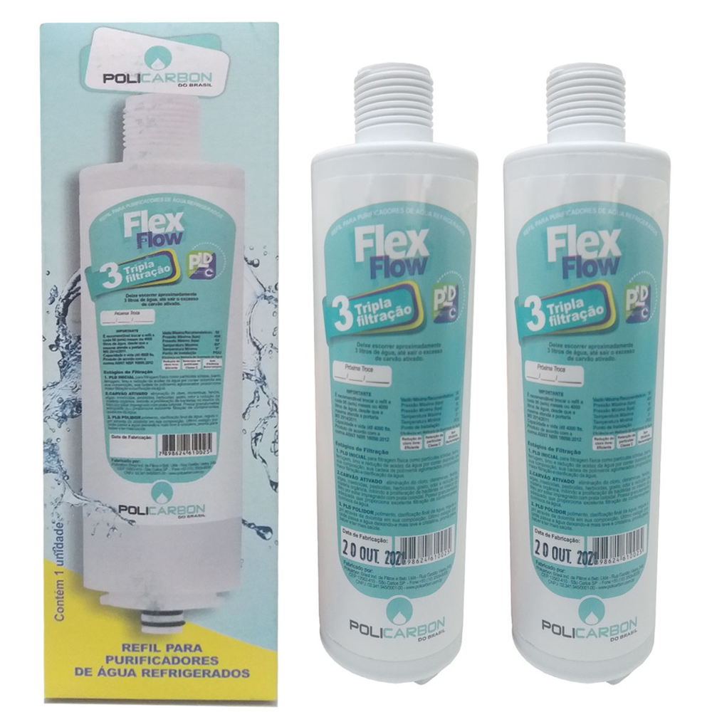 Kit Filtro Refil Purificador De Gua Libell Acqua Flex No Shoptime