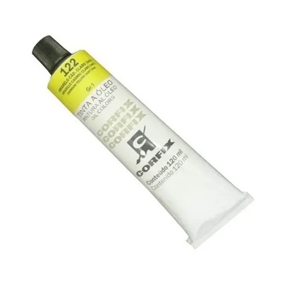 Tinta A Óleo Corfix 120ml Bisnaga Amarelo Cad Claro 122 G1 no Shoptime