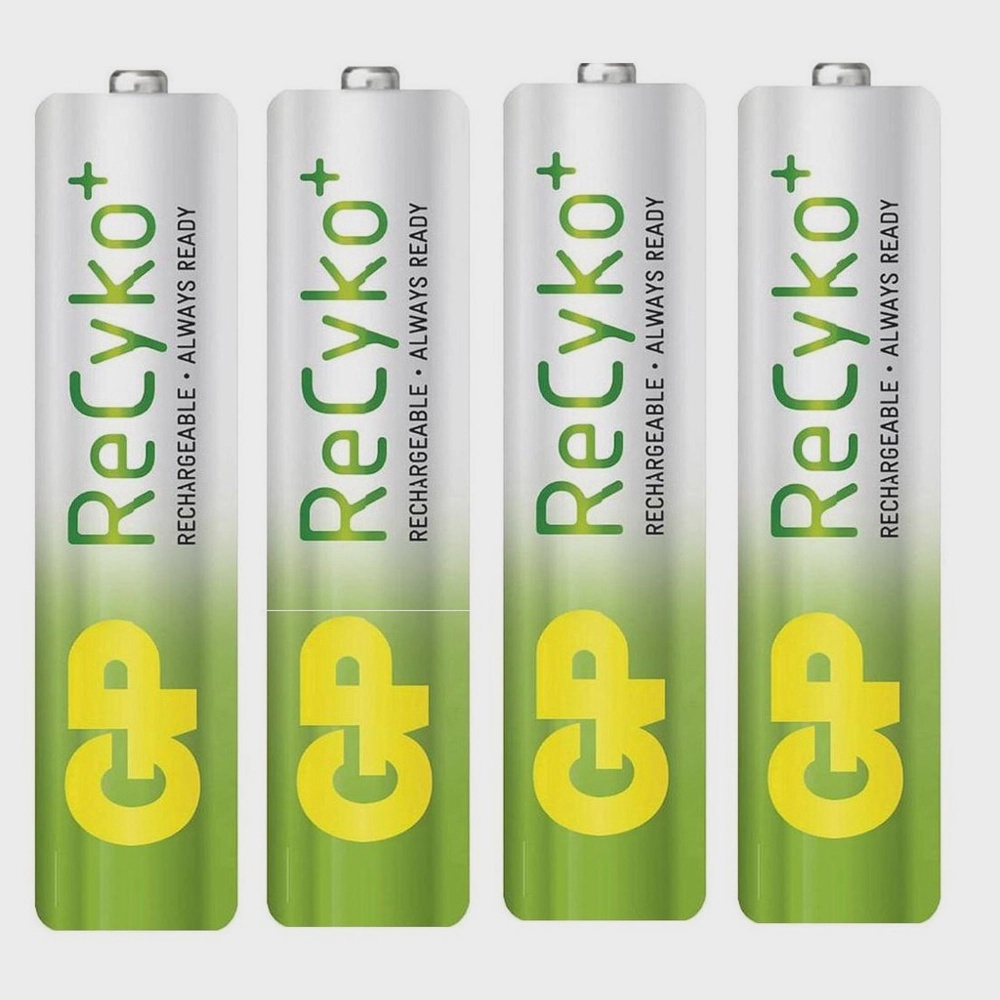 Pilha recarregável aaa 800mAh gp ReCyko cartela c 4 unidades no