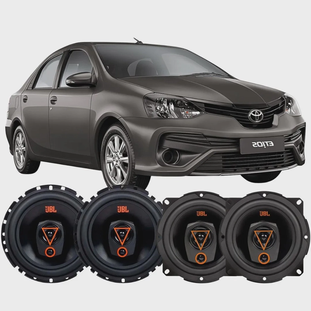 Jbl Kit 4 Alto Falantes 6 E 5 Polegadas Toyota Etios 320w Rms Total 4