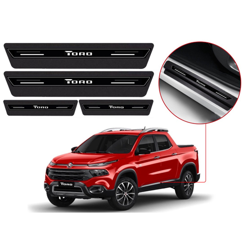 Soleira Resinada Platinum C Blackout Fiat Toro No Shoptime