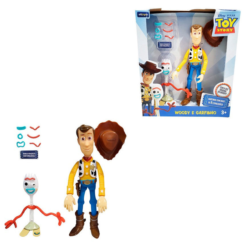 Boneco Toy Story Woody E Garfinho Etitoys No Shoptime