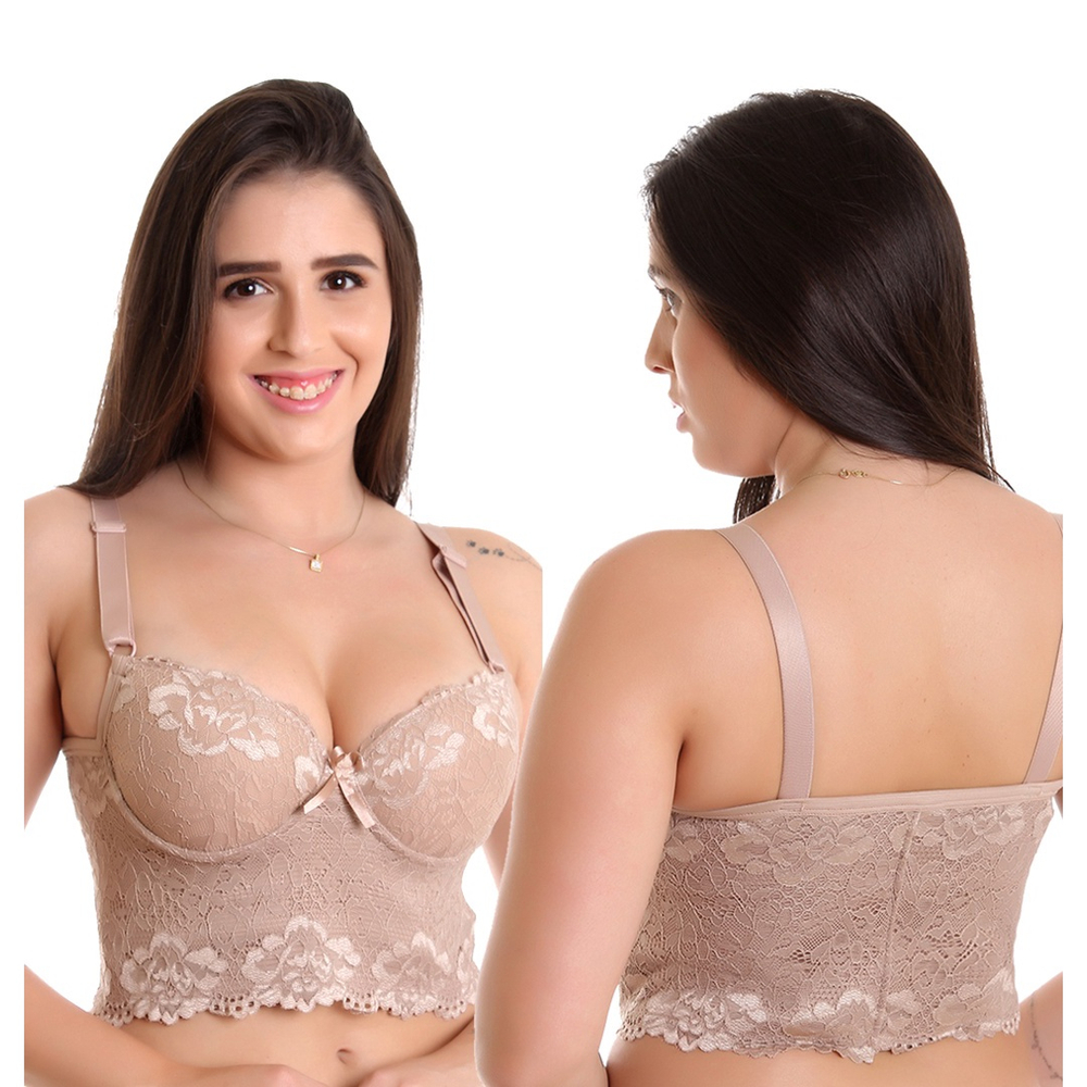 Sutiã bojo Pala Nude larga material de cinta firmador lingerie no