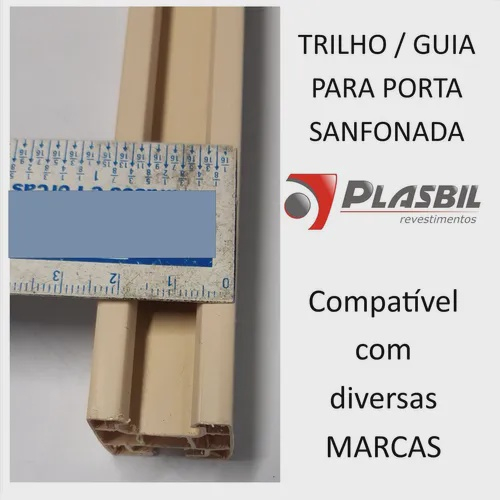 Trilho Guia P Porta Sanfonada De Pvc Mt Cinza Sup No Shoptime