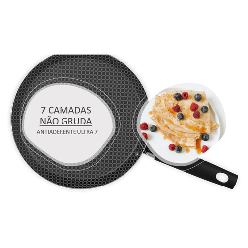 Frigideira Crepeira Panquequeira Cm Antiaderente Multiflon No Shoptime