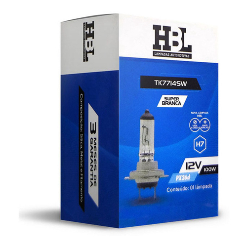 Lampada Farol H7 12v 100w Bi Iodo Cool Blue Super Branca Hbl No Shoptime