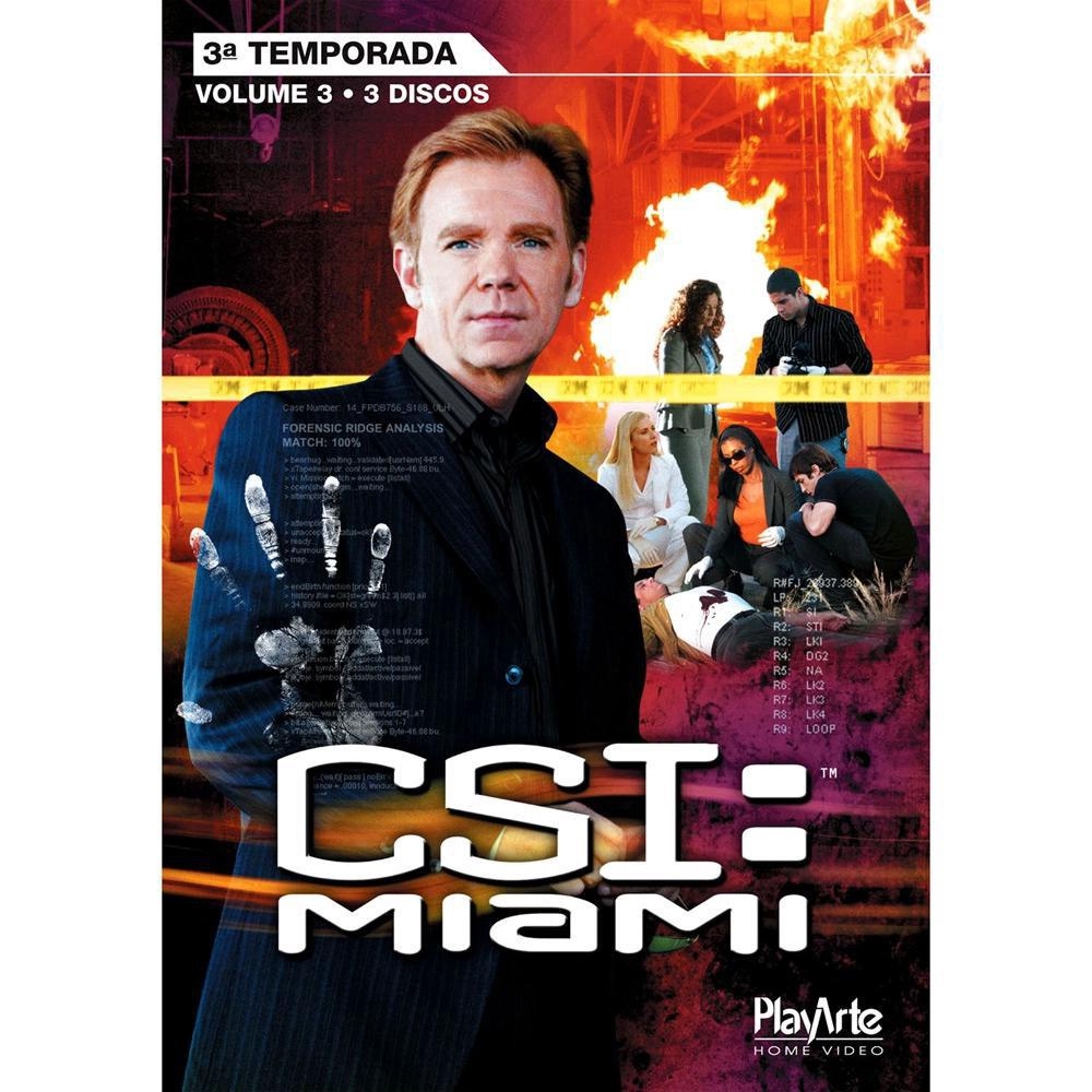 Dvd Csi Miami 3ª Temporada Volume 3 no Shoptime