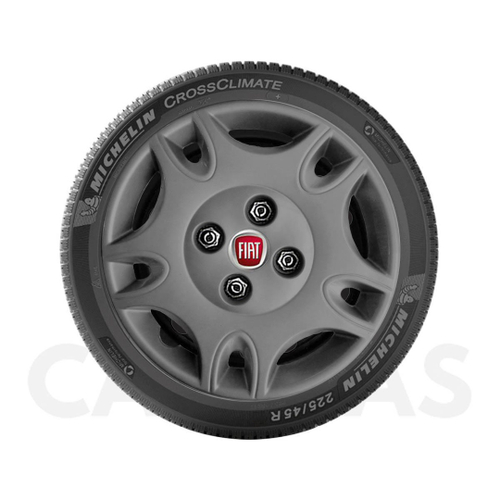 Kit 4 Calota Fiat Palio Uno Mille Siena Aro 13 Grafite 050Cb No Shoptime