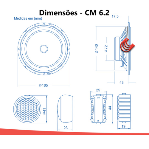 Kit Alto Falantes Dianteiros Traseiros Volkswagen Saveiro G5 Cabine