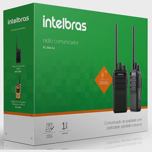 Radio Comunicador Longo Alcance Intelbras Rc G Preto No