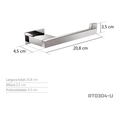 Toalheiro De Rosto Unilateral Kromus Rt U No Shoptime