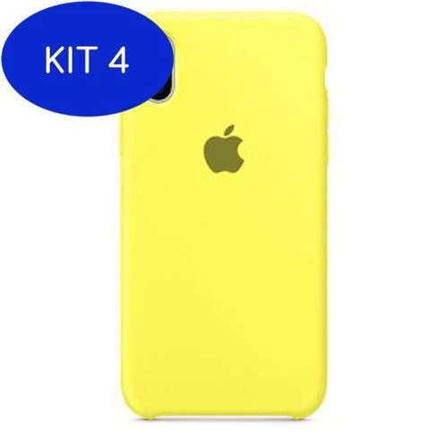 Kit 4 Capa Case Apple Silicone Para Iphone X Xs Amarelo No Shoptime