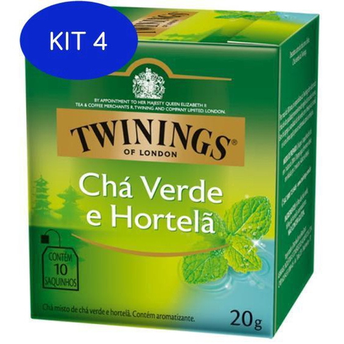 Kit Twinings Of London Sabor Ch Verde E Hortel G Sacos No