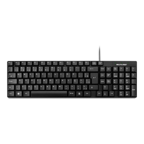 Teclado Basico Slim Preto USB Abnt2 Preto Multilaser TC065 No Shoptime