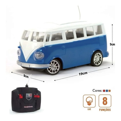 Carrinho Kombi Cl Ssicos Controle Remoto Polibrinq No Shoptime