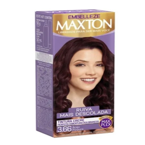 Tinta De Cabelo Maxton Ruiva Descolada Acaju P Rpura No Shoptime