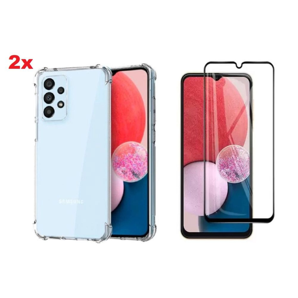 2x Capas Anti Impacto Transparente 2x Peliculas De Vidro 3D Para