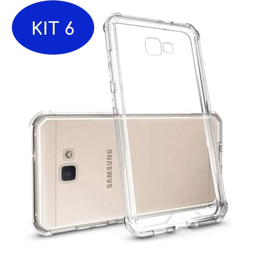 Kit 6 Capa Capinha Anti Shock Transparente Samsung Galaxy J4 Core No