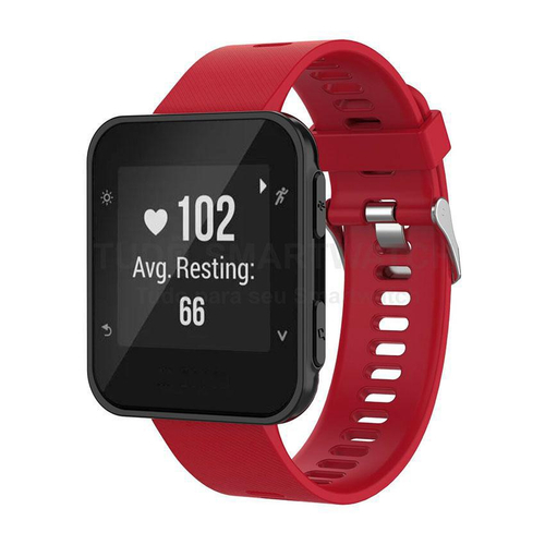 Pulseira De Silicone Vermelho Rel Gio Garmin Forerunner No Shoptime