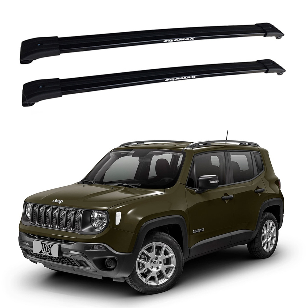 Rack Teto Bagageiro Jeep Renegade Travessa Larga Eqmax Preto No Shoptime