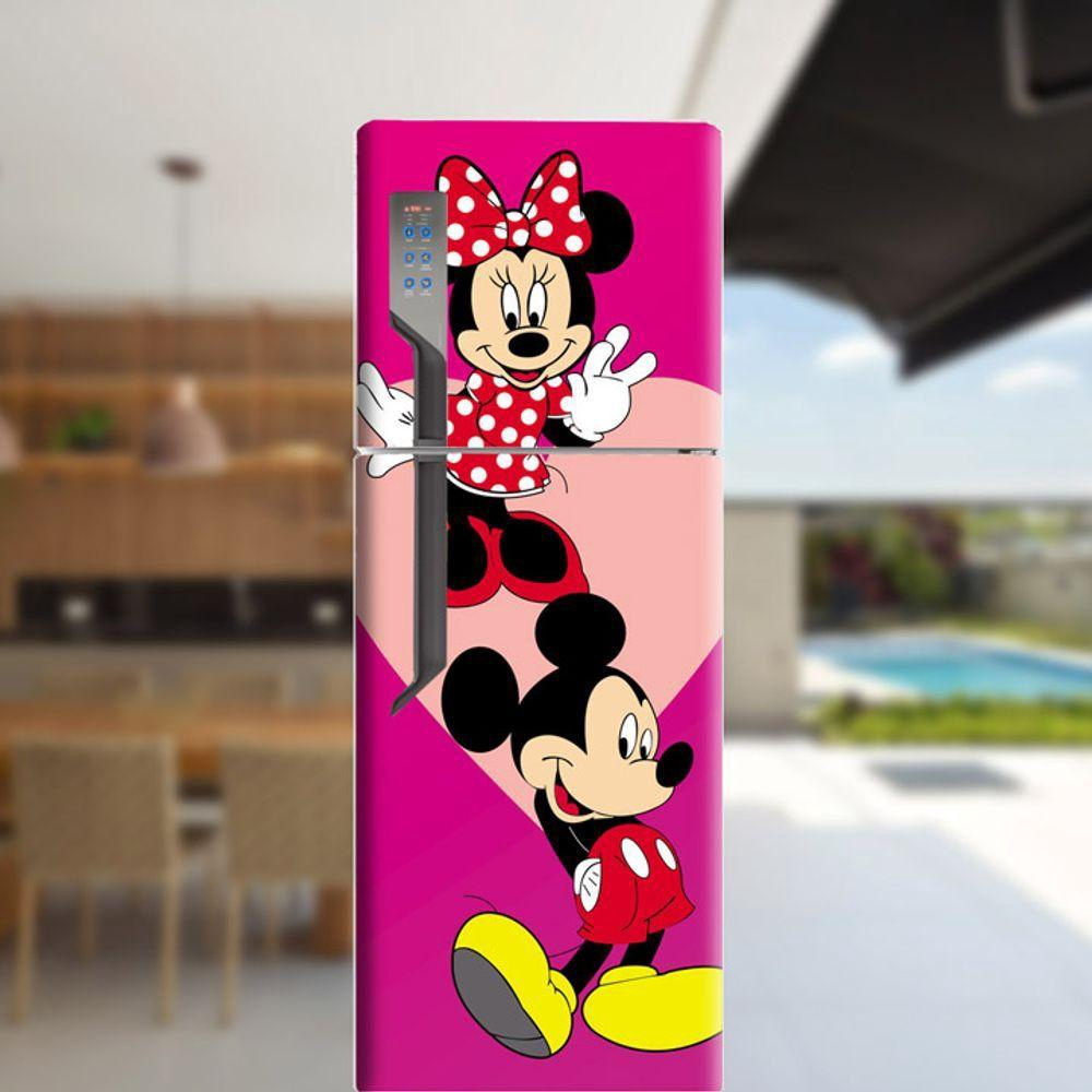 Adesivo Para Porta De Geladeira Mickey E Minnie Cod No Shoptime