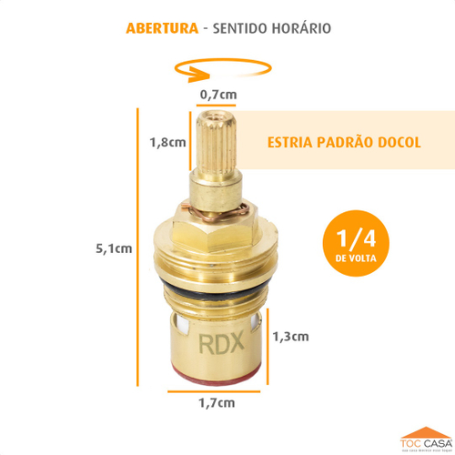 Reparo De Torneira De Volta M Estria Docol Vm Kit Un No Shoptime