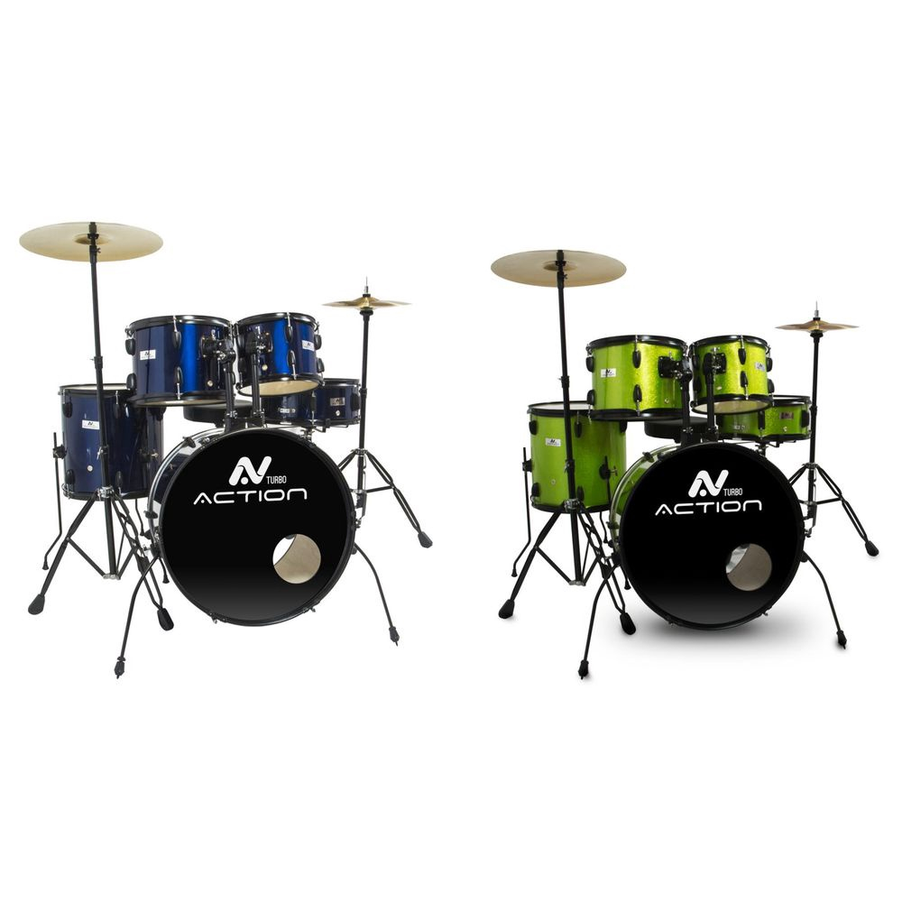 Bateria Acústica Bumbo 22 Linha New Action Turbo Action22 no Shoptime