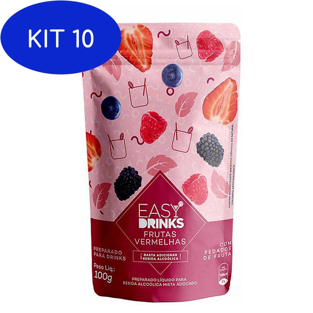 Kit 10 Preparado De Frutas Vermelhas Easy Drinks No Shoptime