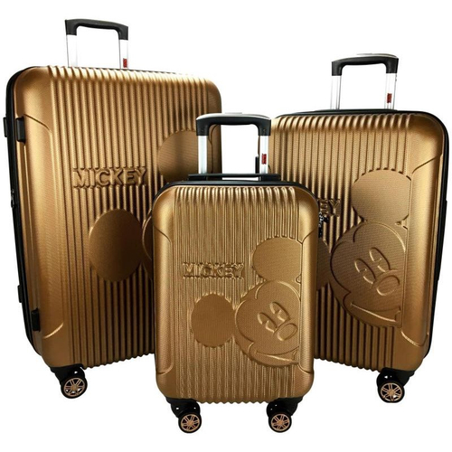 Conjunto De Malas De Viagem Mickey Mouse Luxcel Mf My Bronze