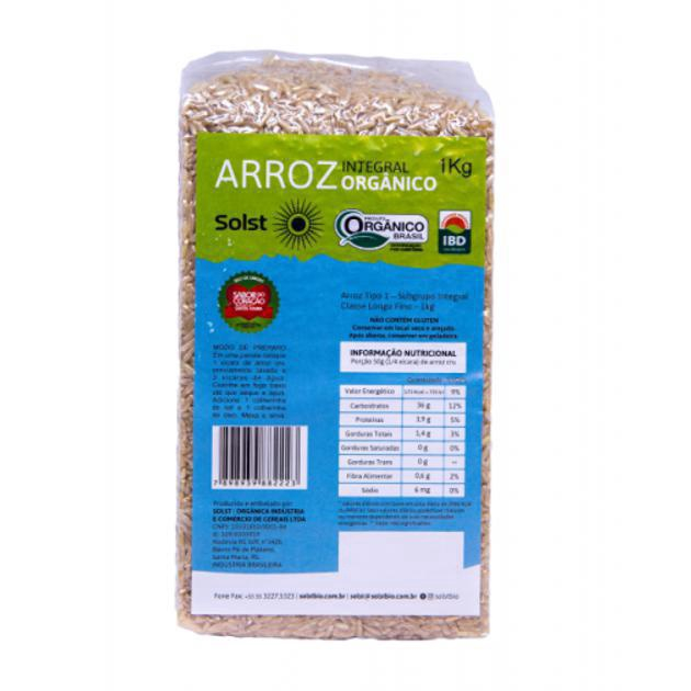 Arroz Orgânico Integral Agulhinha à Vácuo Solst 1 Kg no Shoptime