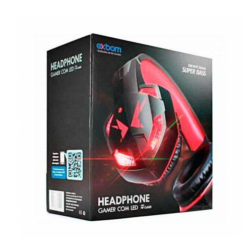 Headset Gamer Usb P Micro Led Vermelho Exbom Hf G No Shoptime