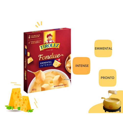 Fondue Tirolez De Queijo Emmental Intense 400gr No Shoptime