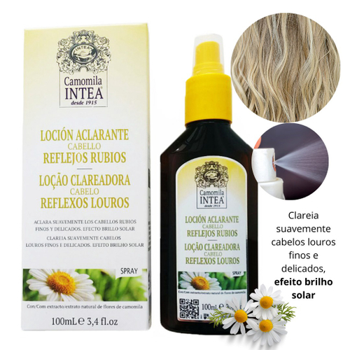 Loção Camomila Intea Reflexos Louros Clareadora Cabelo 100 ml no Shoptime