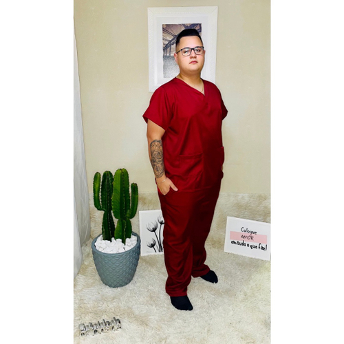 Pijama Cir Rgico Unissex Dona Bordo Conjunto Privativo Bordo No Shoptime