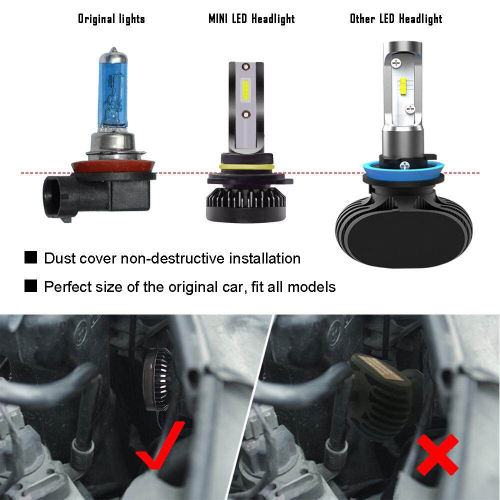 Kit de farol de conversão de LED 9012 Substitua lâmpadas halógenas hid