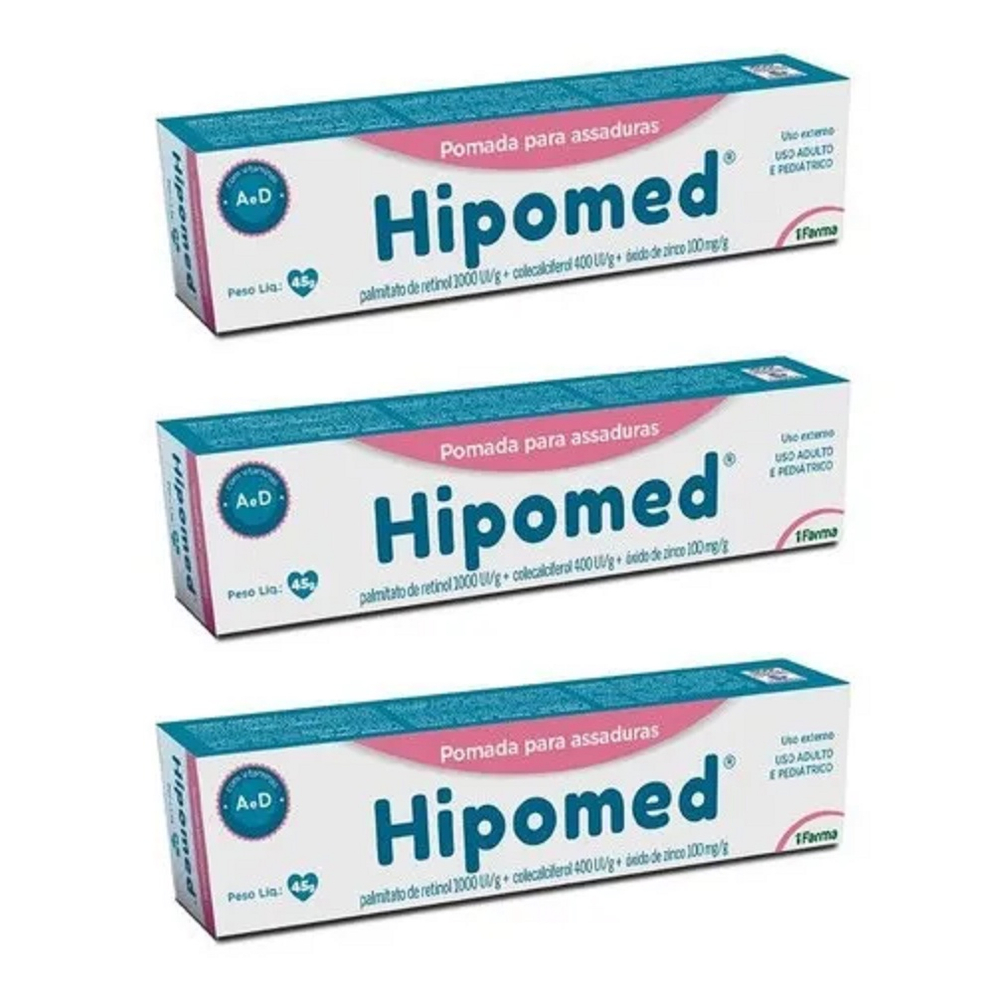 Kit 3 Hipomed Pomada Para Assadura Vit A E D Cimed No Shoptime