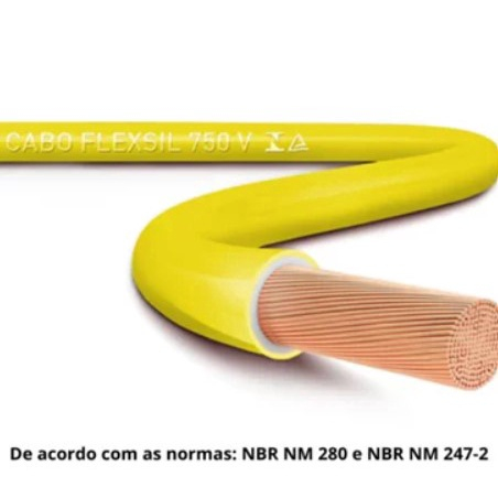 Rolo Cabo Flex Sil 1 5 Mm E 100 Metros Amarelo No Shoptime