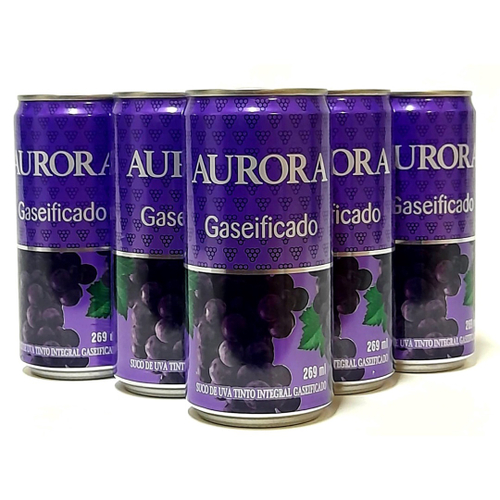 Suco De Uva Aurora Integral Tinto Lata Ml Gaseificado Kit C