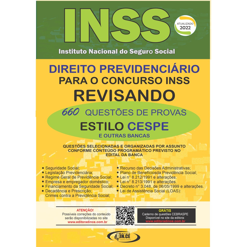 Revisando inss 660 questões estilo cespe direito previdenciario