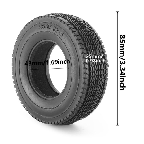 4 peças de borracha pneus de roda esponja para 1 14 Tamiya trator