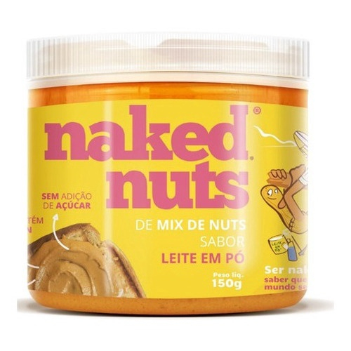 Pasta De Mix De Nuts Sabor Leite Em Pó Naked Nuts 150g no Shoptime