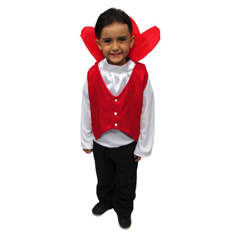 Fantasia Halloween Infantil Vampiro Completo Bebê Menino Conde Drácula