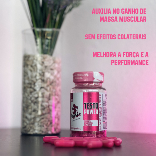 Suplemento Pré Hormonal Testo GH Power Feminino 60 cápsulas Rosie no