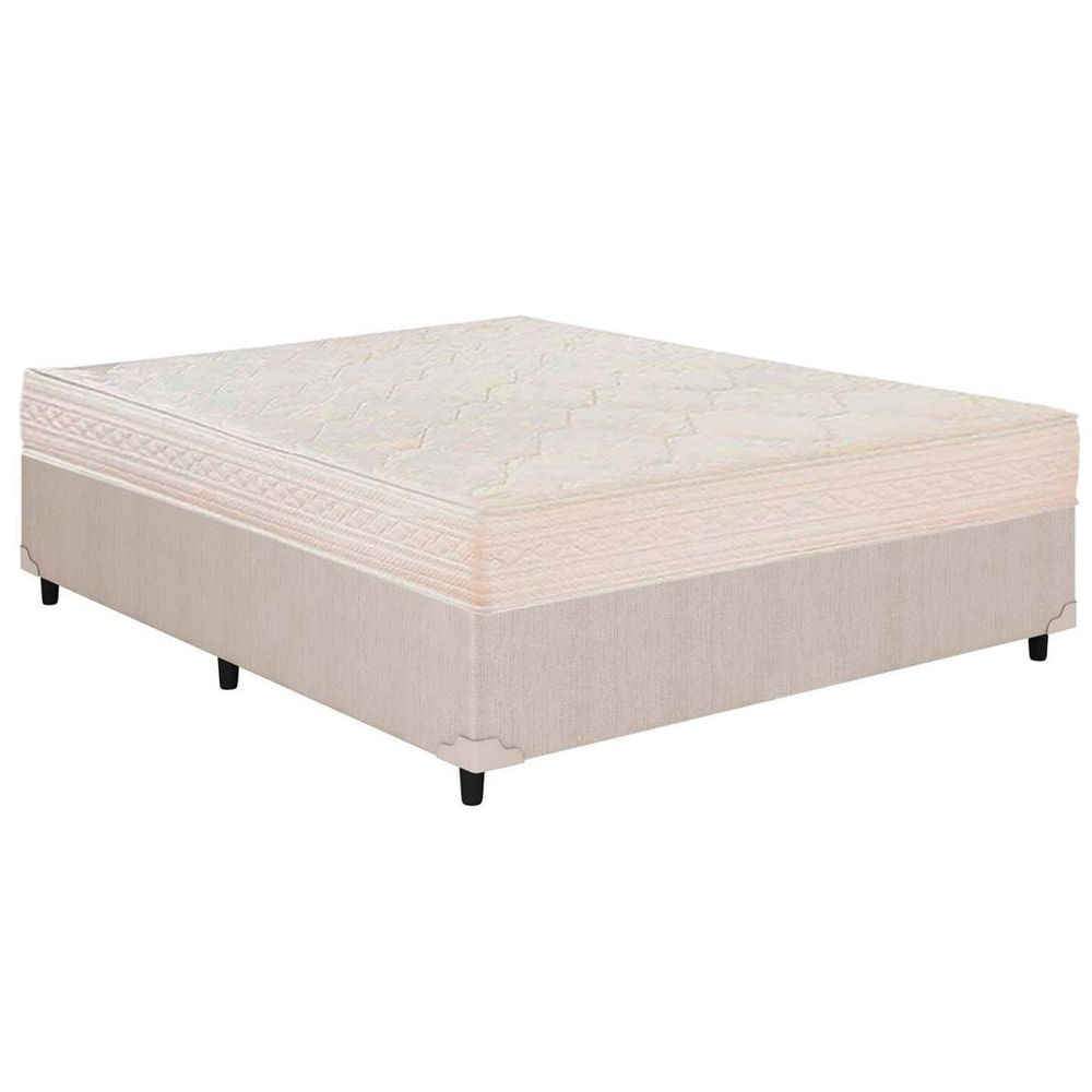 Cama Box Casal Colch O Espuma Orthocrin D Royal Sa De Plus Base