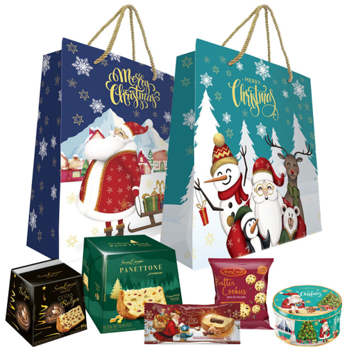 Cesta De Natalina Kit Santa Edwiges Sacola Glitter Kg No Shoptime